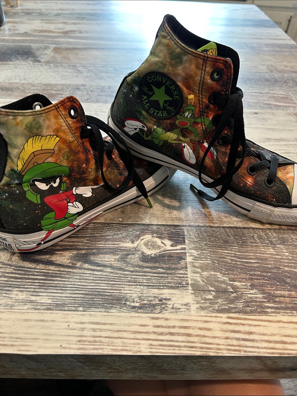 Converse All Star Hi-Top Sneakers with Marvin the Martian Graphic